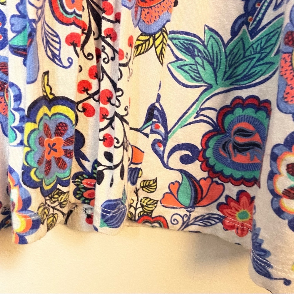 Milly Vintage Artsy Neon Multicolored Floral Nature Skirt Size L - Picture 6 of 8